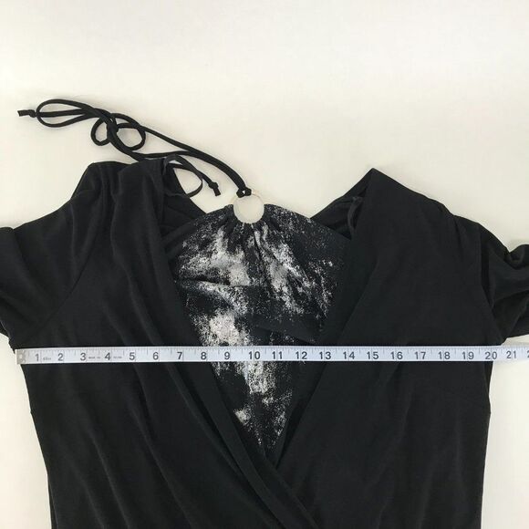 Lane Bryant Faux Wrap Dress Women's Plus Size 14/16W Halter Neck Stretch Knit - Picture 7 of 10